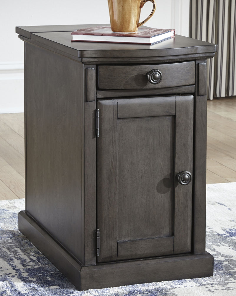 Laflorn Chairside End Table with USB Ports Outlets