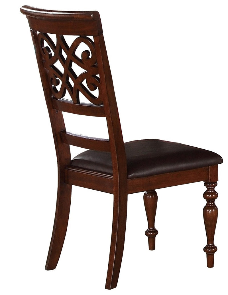 Homelegance Creswell Side Chair in Dark Cherry (Set of 2)