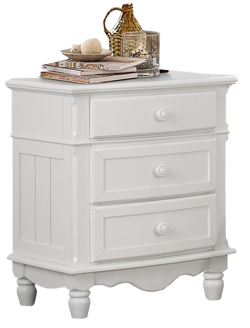 Homelegance Clementine 3 Drawer Night Stand in White B1799-4