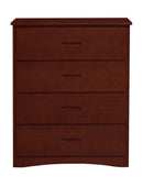 Homelegance Rowe 4 Drawer Chest in Dark Cherry B2013DC-9
