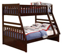 Homelegance Rowe Twin/Full Bunk Bed in Dark Cherry B2013TFDC-1*
