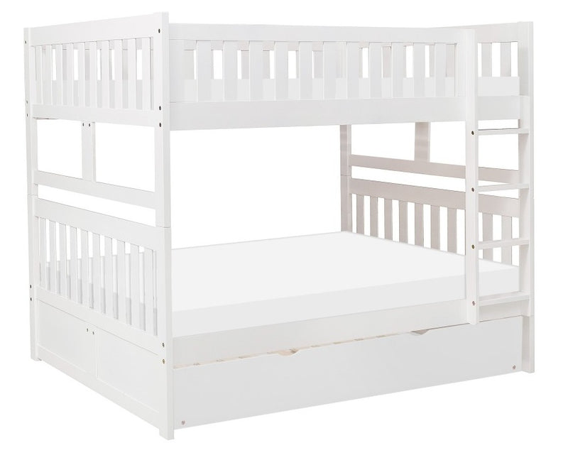 Homelegance Galen Full/Full Bunk Bed w/ Storage Boxes in White B2053FFW-1*T