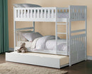 Homelegance Galen Twin/Twin Bunk Bed w/ Twin Trundle in White B2053W-1*R