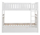 Homelegance Galen Twin/Twin Bunk Bed w/ Twin Trundle in White B2053W-1*R
