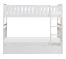 Homelegance Galen Twin/Twin Bunk Bed w/ Twin Trundle in White B2053W-1*R