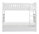 Homelegance Galen Twin/Twin Bunk Bed w/ Storage Boxes in White B2053W-1*T