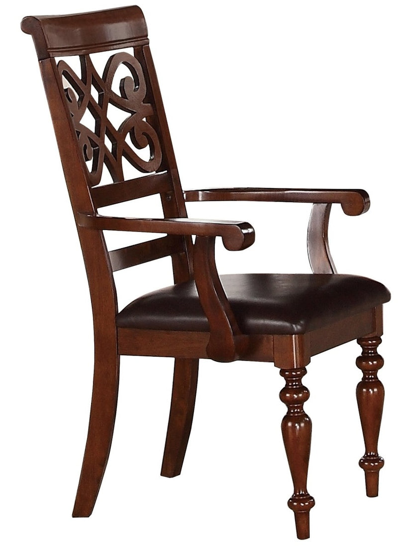 Homelegance Creswell Arm Chair in Dark Cherry (Set of 2)