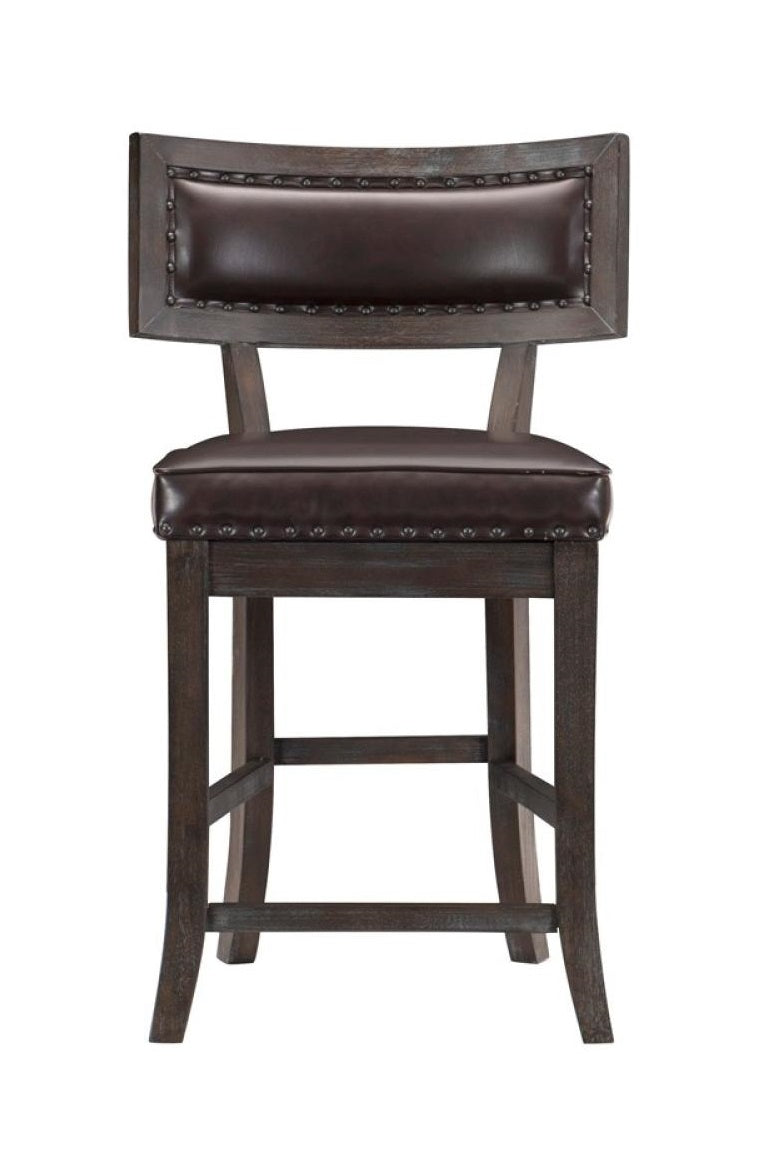 Homelegance Oxton Counter Hight Chair in Dark Cherry (Set of 2)