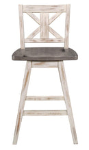 Homelegance Amsonia Swivel Counter Height Chair in Gray and White (Set of 2)