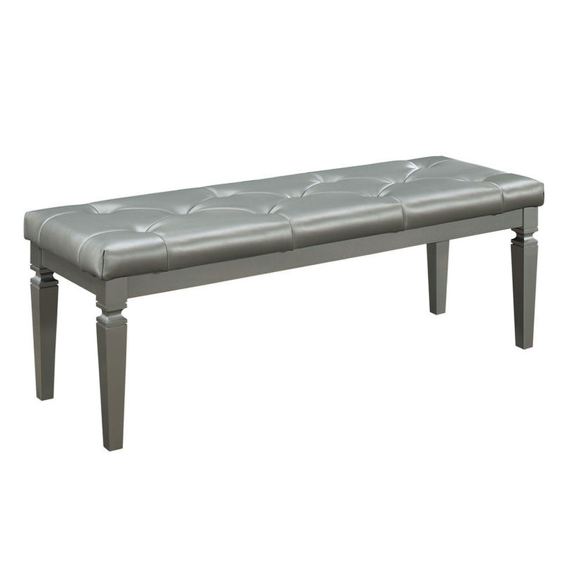 Homelegance Allura Bed Bench in Silver 1916-FBH
