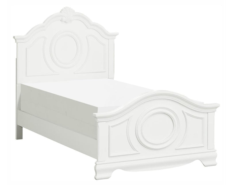 Homelegance Lucida Full Panel Bed in White 2039FW-1*