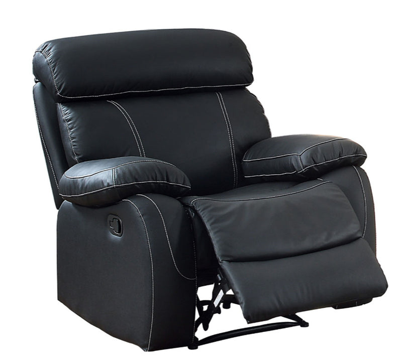 Homelegance Furniture Pendu Reclining Chair in Black 8326BLK-1