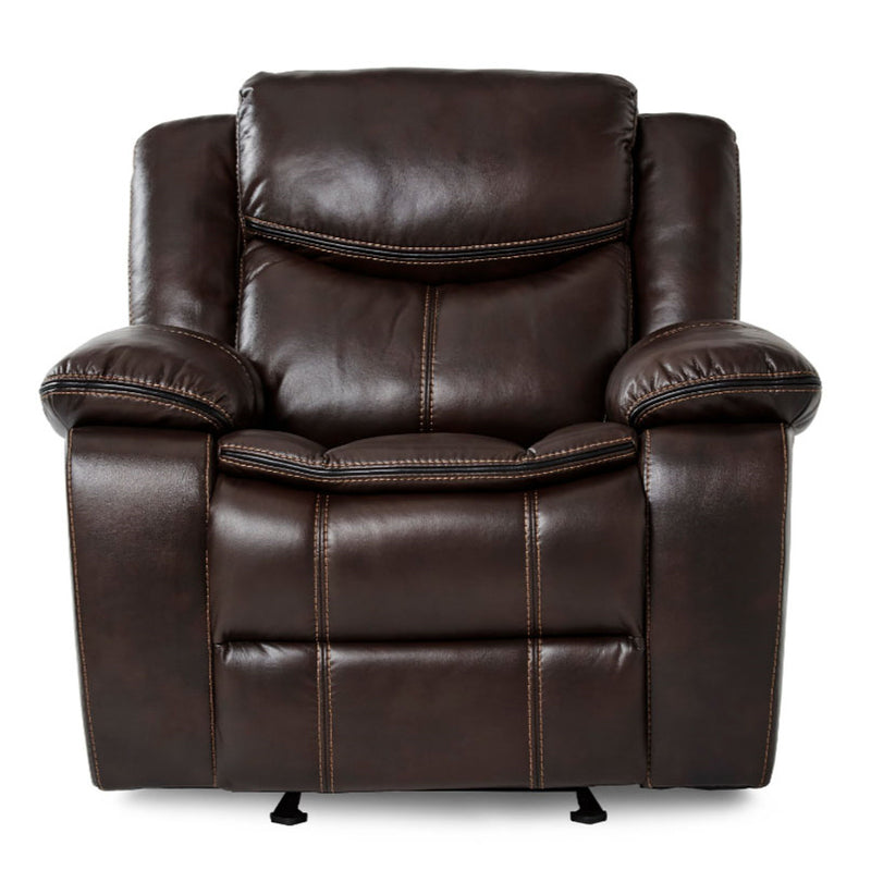 Homelegance Furniture Bastrop Glider Reclining Chair in Brown 8230BRW-1