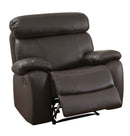 Homelegance Furniture Pendu Reclining Chair in Brown 8326BRW-1