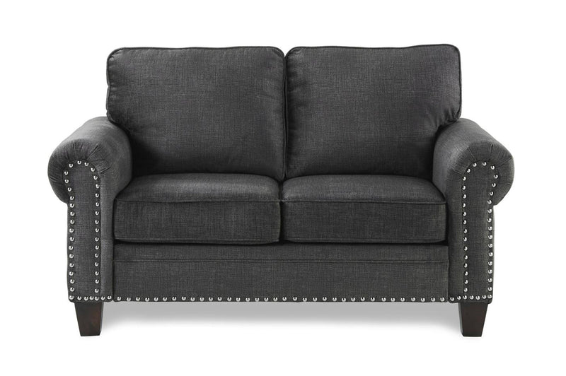Homelegance Furniture Cornelia Loveseat in Dark Gray 8216DG-2