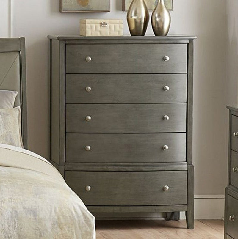 Homelegance Cotterill 5 Drawer Chest in Gray 1730GY-9