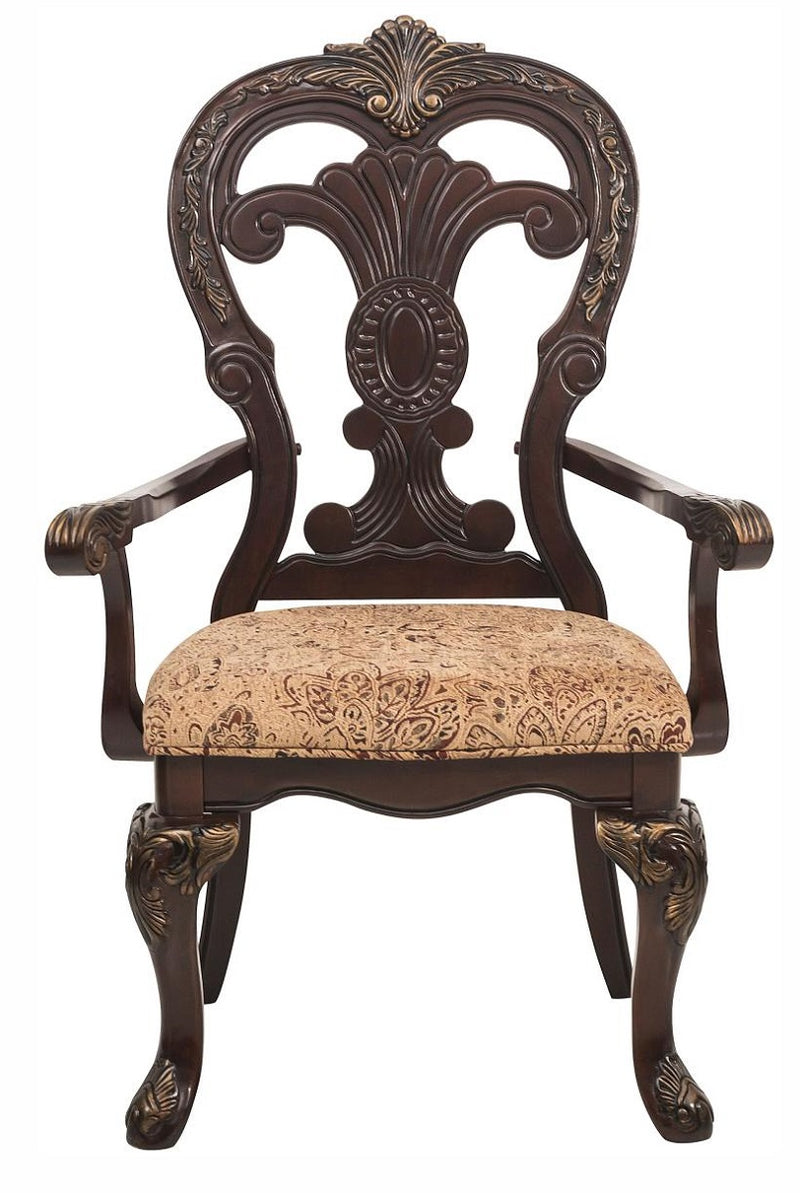 Homelegance Deryn Park Arm Chair in Dark Cherry (Set of 2)