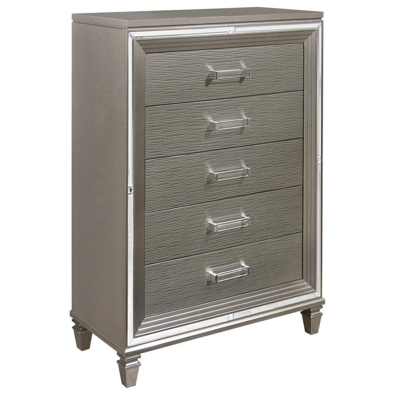 Homelegance Tamsin Chest in Silver Grey Metallic 1616-9