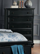 Homelegance Laurelin 5 Drawer Chest in Black 1714BK-9