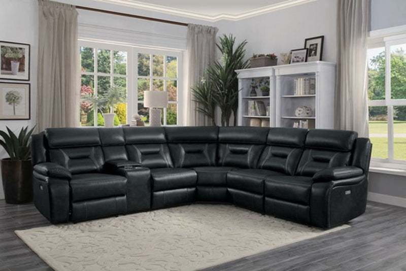 Homelegance Furniture Amite 6pc Sectional Sofa in Dark Gray