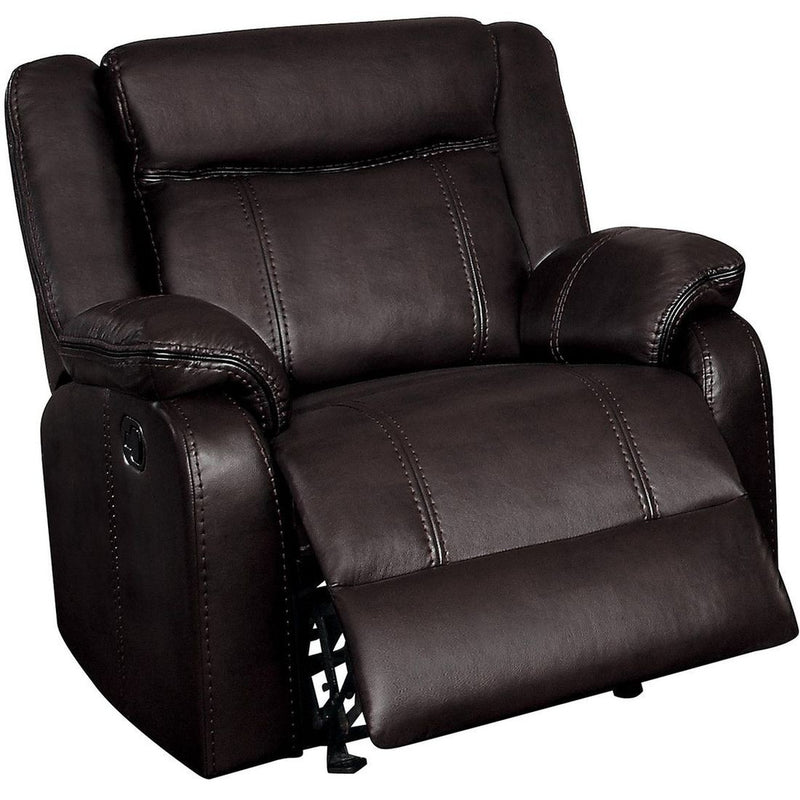 Homelegance Furniture Jude Glider Recliner Chair in Brown 8201BRW-1