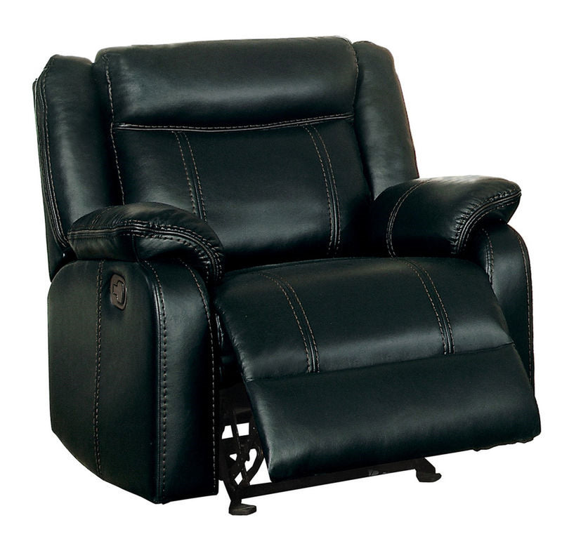 Homelegance Furniture Jude Glider Recliner Chair in Black 8201BLK-1