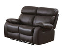 Homelegance Furniture Pendu Double Reclining Loveseat in Brown 8326BRW-2