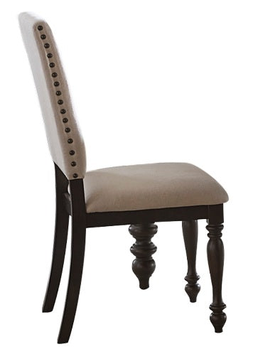 Homelegance Begonia Side Chair in Gray (Set of 2)