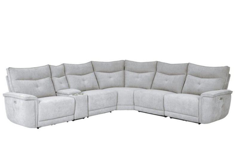 Homelegance Furniture Tesoro 6pc Sectional Living Room Set in Mist Gray
