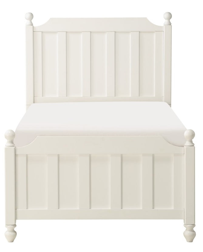 Homelegance Wellsummer Twin Panel Bed in White 1803WT-1*