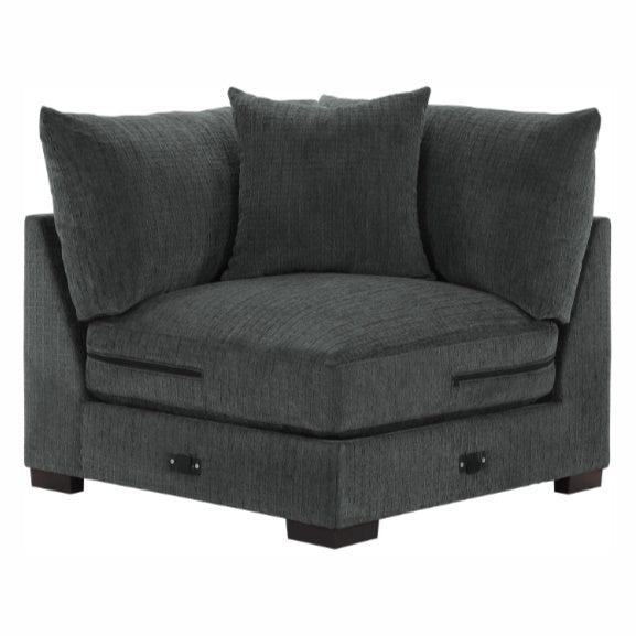 Homelegance Furniture Worchester Corner Seat in Gray 9857DG-CR